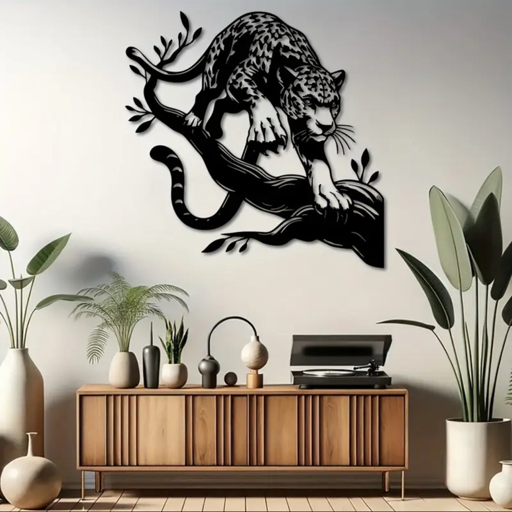 Black Panther Metal Wall Art Decor